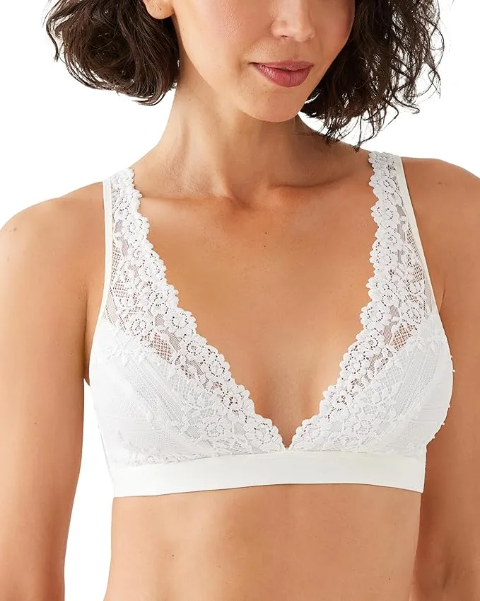 Wacoal Womens Halo Lace Unlined Mid Coverage Underwire Bra, 851205